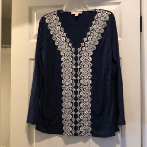 Michael Kors top with white embordiary